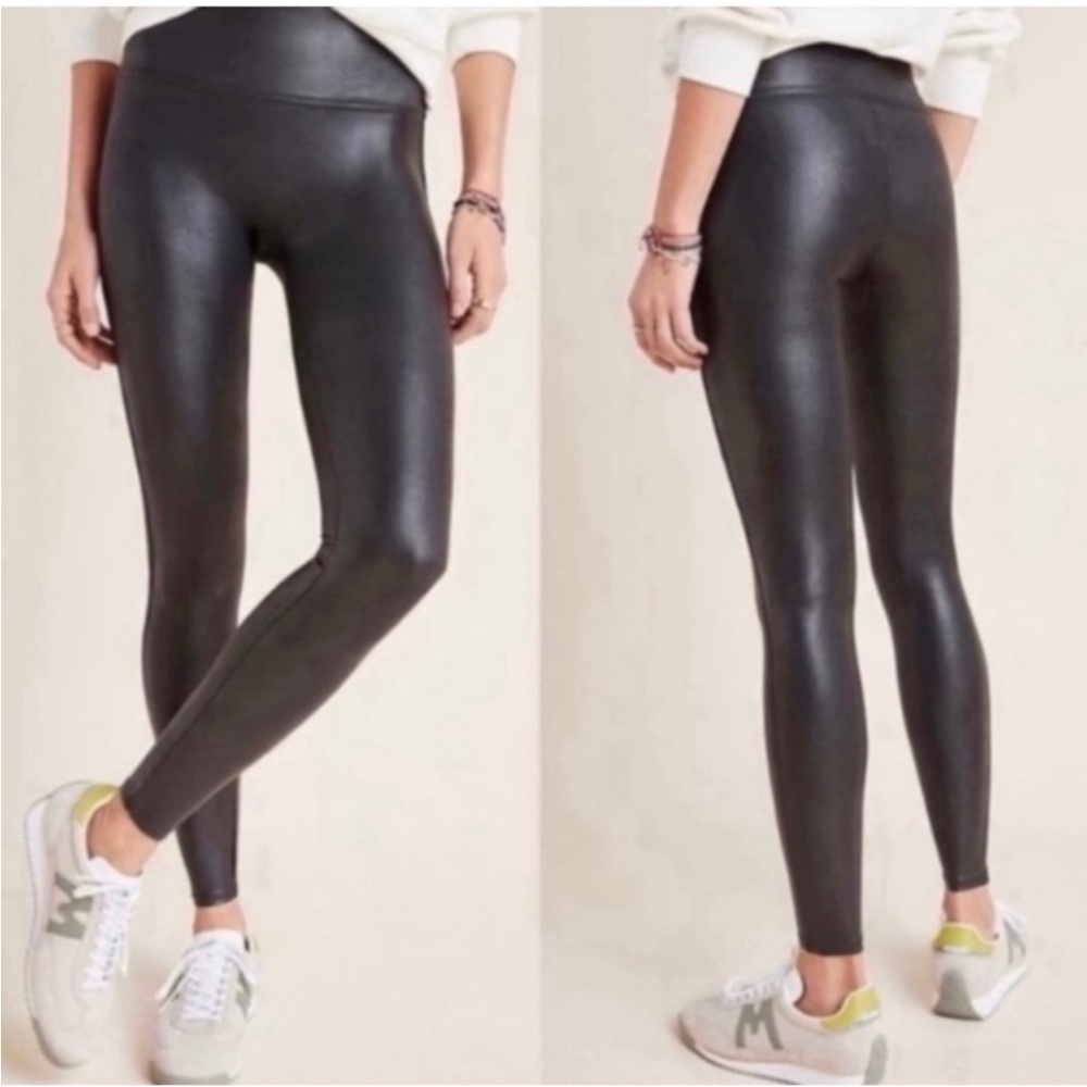SPANX‎ Black Faux Leather Leggings
